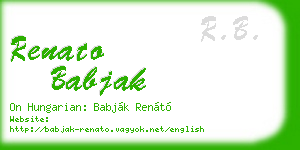 renato babjak business card